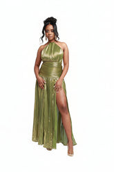 Golden Olive Muse Gown