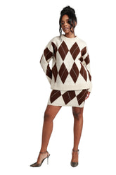 Beige Argyle Set