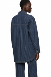 Oversized Striped Denim