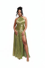 Golden Olive Muse Gown