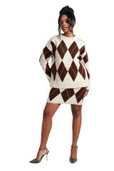 Beige Argyle Set