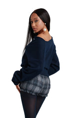 Navy Knit Cardigan