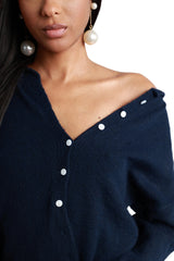 Navy Knit Cardigan