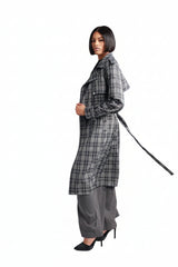 Plaid Trench Coat
