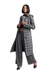 Plaid Trench Coat