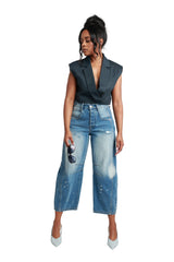 Sculpted Barrel Denim Pant