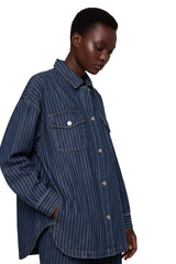 Oversized Striped Denim